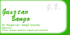 gusztav bango business card