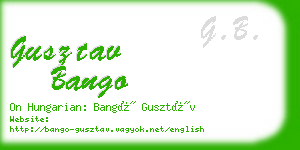 gusztav bango business card